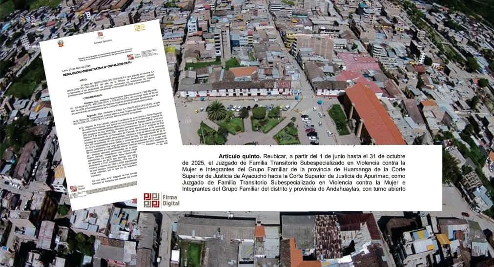 ANDAHUAYLAS CONTARÁ CON NUEVO JUZGADO DE FAMILIA ESPECIALIZADO EN VIOLENCIA CONTRA LA MUJER